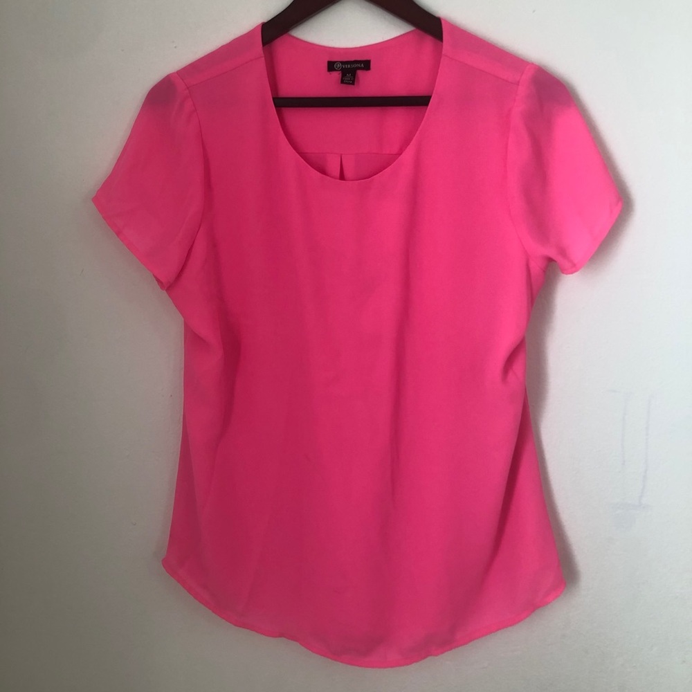 Neon pink dress shirt